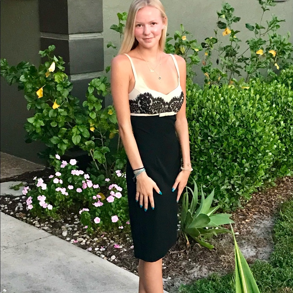 Beautiful dress black with beige